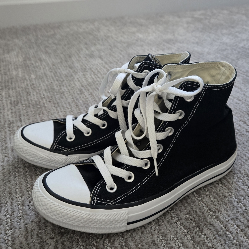 Black High-Top Converse Sneakers